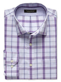 Tailored slim fit non-iron plaid shirt